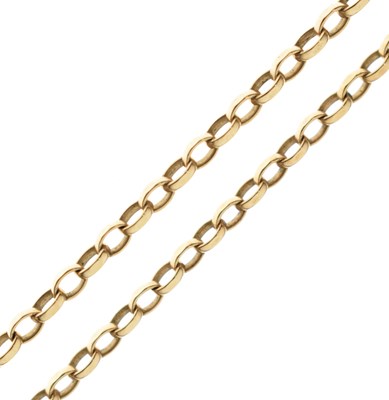 Lot 107 - 9ct gold belcher link necklace