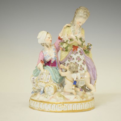 Lot 543 - German porcelain figure group