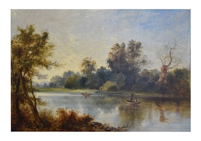 Lot 616 - Attributed to John Callow (1822-1878) - Oil on canvas - 'View of Tatton Park'