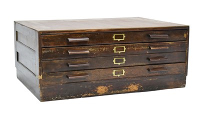 Lot 735 - Two-plan chest of four drawers