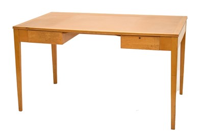 Lot 760 - Mid 20th century golden oak desk