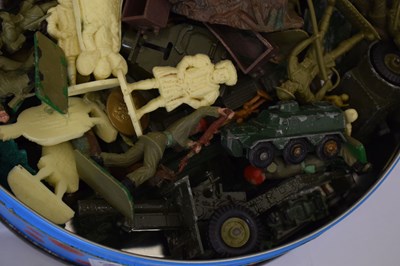 Lot 445 - Assorted group of diecast model vehicles and toy soldiers