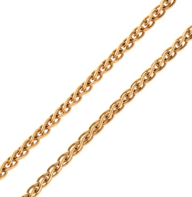 Lot 103 - 9ct gold wheatsheaf link chain