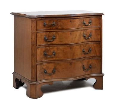 Lot 630 - Early 20th Century mahogany Chippendale Revival serpentine chest of drawers