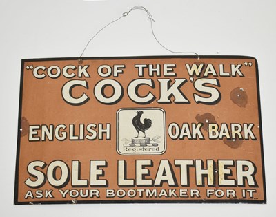 Lot 372 - Early 20th century enamel advertising sign for 'Cock of the Walk'