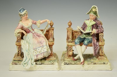 Lot 544 - Pair of early 20th century Continental porcelain figures