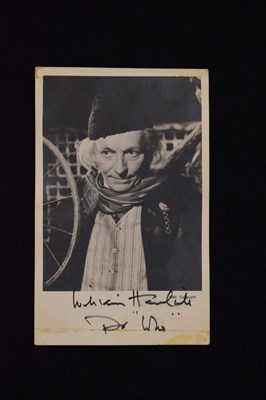 Lot 234 - Dr Who - William Hartnell (1908-1975) - Signed BBC sepia photograph postcard