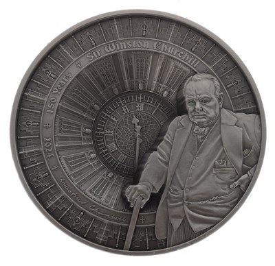 Lot 143 - Samoa 'Sir Winston Churchill 150 Year' multiple layer silver (0.999) 1 kg 25 dollar coin