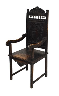 Lot 405 - Early 20th Century ebonised chair