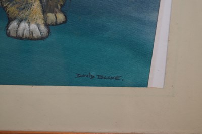 Lot 653 - David Blake (Bristol Savages) - Three gouache animal studies