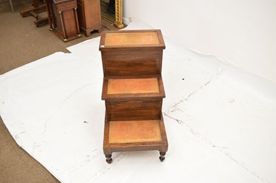 Lot 709 - 19th century mahogany night cupboard/steps