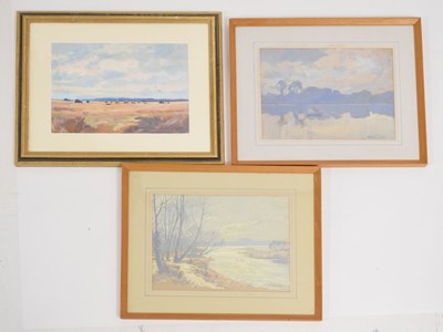 Lot 654 - Michael Long (Bristol Savages) - Three landscape studies