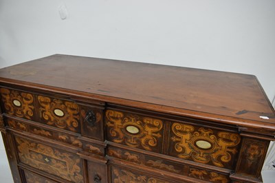 Lot 500 - Rare mid 17th century English marquetry-inlaid box-top chest