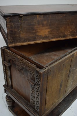 Lot 500 - Rare mid 17th century English marquetry-inlaid box-top chest