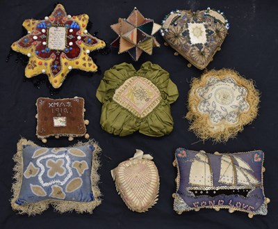 Lot 195 - Collection of Victorian and Edwardian pin cushions