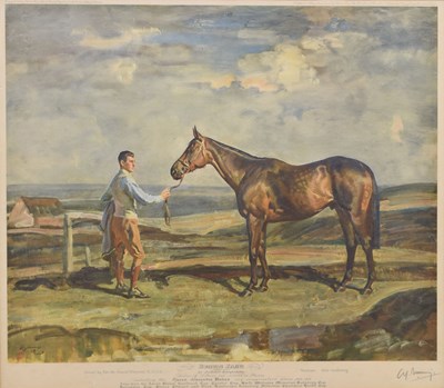 Lot 331 - Sir Alfred James Munnings, KCVO, PRA, (1878-1959) - Signed print - 'Brown Jack'