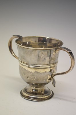 Lot 145 - George III silver two-handled cup having scroll handle