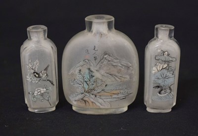 Lot 577 - Three Chinese scent bottles