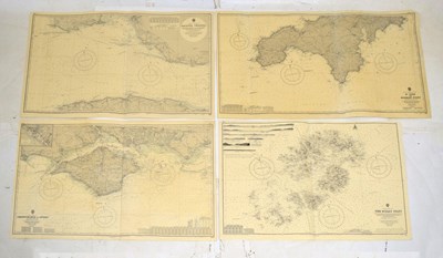 Lot 398 - Collection of mid 20th century unframed coastal Admiralty charts