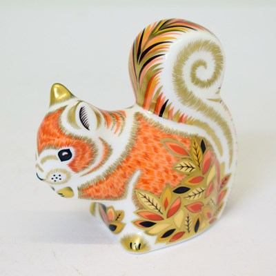 Lot 534 - Royal Crown Derby - Porcelain paperweight - 'Autumn Squirrel'