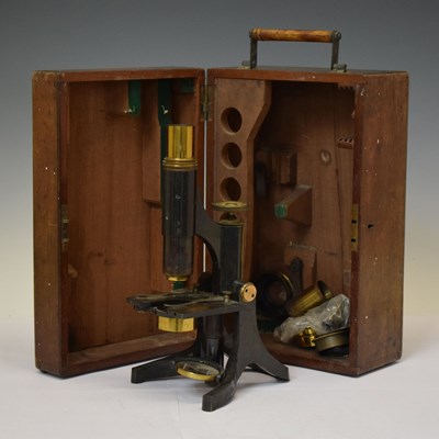 Lot 480 - 20th century Swift & Son microscope