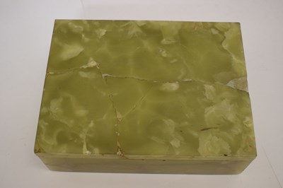 Lot 245 - Onyx silver hinged tabletop box by George Betjemann & Son Ltd., etc