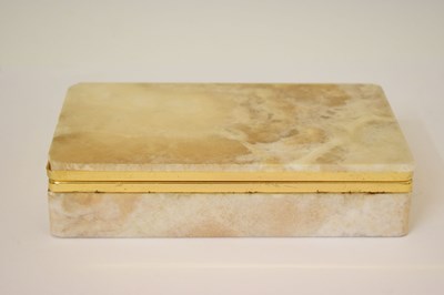 Lot 245 - Onyx silver hinged tabletop box by George Betjemann & Son Ltd., etc