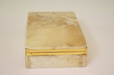 Lot 245 - Onyx silver hinged tabletop box by George Betjemann & Son Ltd., etc