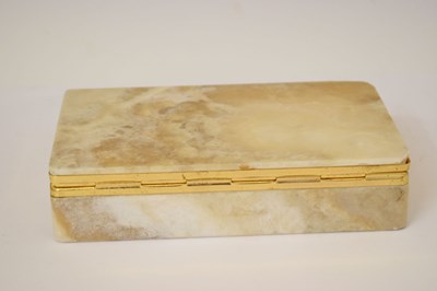 Lot 245 - Onyx silver hinged tabletop box by George Betjemann & Son Ltd., etc