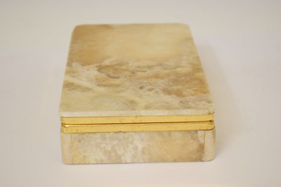 Lot 245 - Onyx silver hinged tabletop box by George Betjemann & Son Ltd., etc