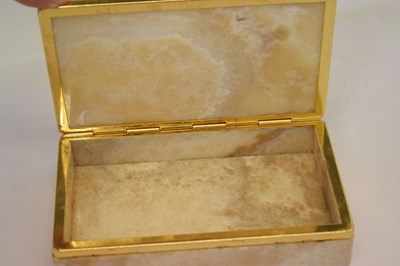 Lot 245 - Onyx silver hinged tabletop box by George Betjemann & Son Ltd., etc