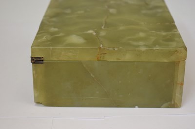 Lot 245 - Onyx silver hinged tabletop box by George Betjemann & Son Ltd., etc