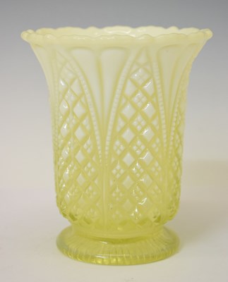 Lot 537 - Davidson & Co Vaseline Uranium pressed glass vase