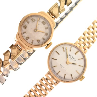 Lot 128 - Rotary - Lady's 9ct gold bracelet watch