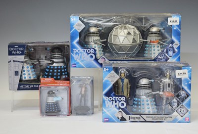 Lot 487 - Three Character Toys Dr Who action figure Dalek sets, etc