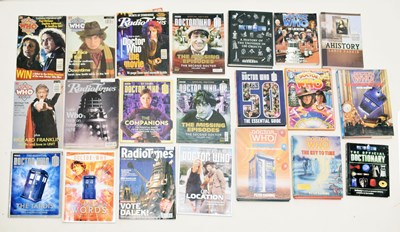 Lot 444 - Large collection of Dr Who related books and magazines