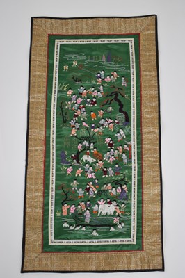 Lot 589 - Four unframed Chinese silk embroidered pictures