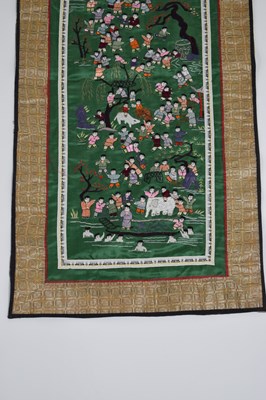 Lot 589 - Four unframed Chinese silk embroidered pictures