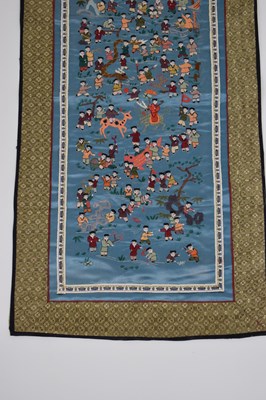 Lot 589 - Four unframed Chinese silk embroidered pictures