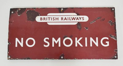 Lot 413 - British Railways ‘No Smoking’ enamel sign