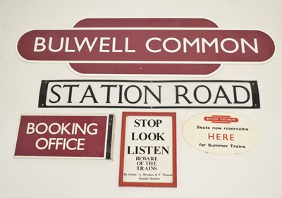 Lot 335 - Railway Interest - Mixed group of reproduction and later signage