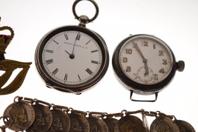 Lot 263 - Black dial military pocket watch