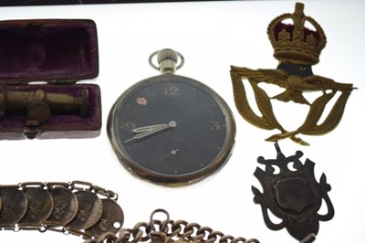 Lot 263 - Black dial military pocket watch