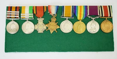 Lot 420 - British medal group awarded to Private Frederick Roberts