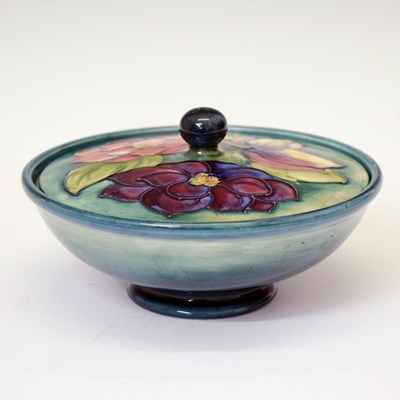 Lot 597 - Moorcroft Clematis pattern powder bowl