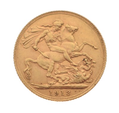 Lot 286 - George V gold half sovereign, 1913