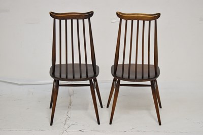 Lot 695 - Ercol - Set of six Goldsmith Windsor stick back dining chairs