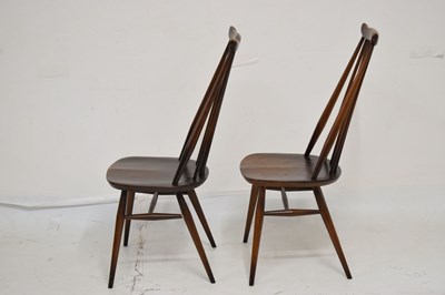 Lot 695 - Ercol - Set of six Goldsmith Windsor stick back dining chairs