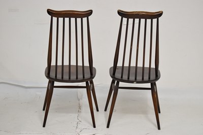 Lot 695 - Ercol - Set of six Goldsmith Windsor stick back dining chairs