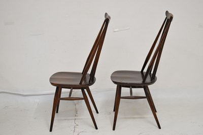 Lot 695 - Ercol - Set of six Goldsmith Windsor stick back dining chairs